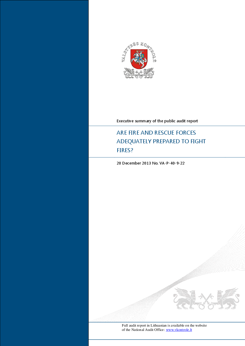 Are fire and rescue forces adequately prepared to  fight fires?
