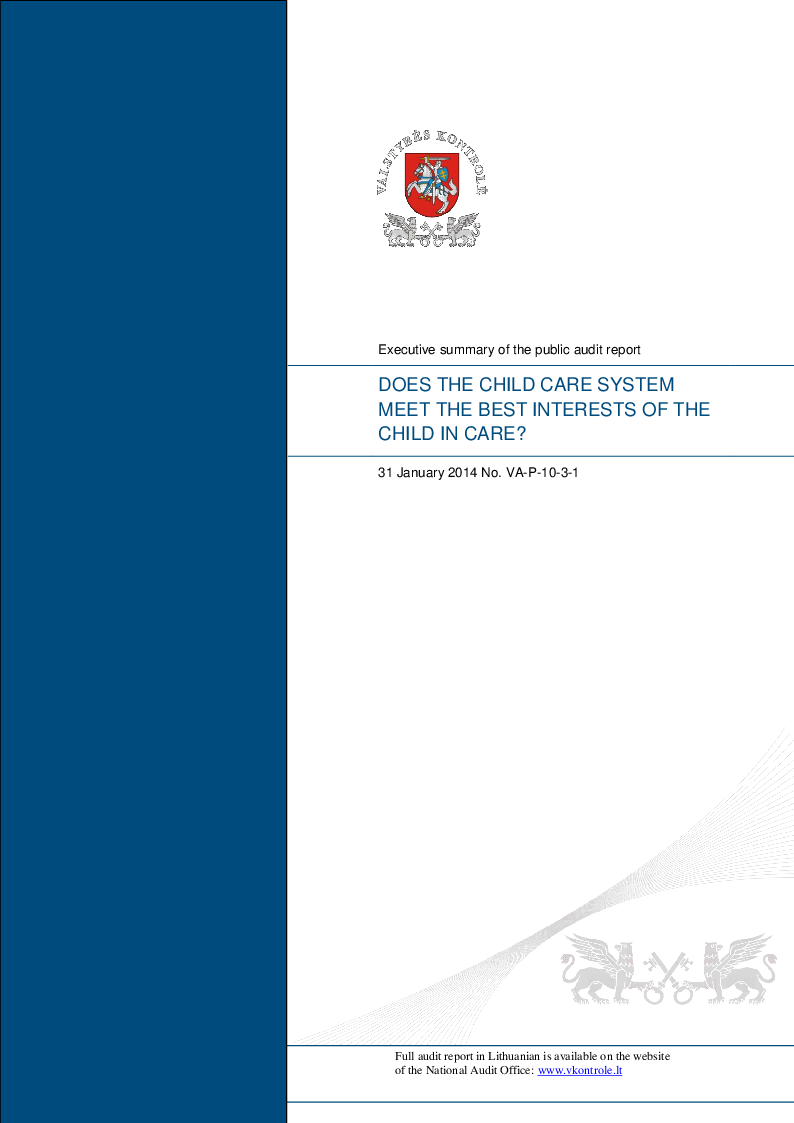 Does the child care system meet the best interests of children in care?