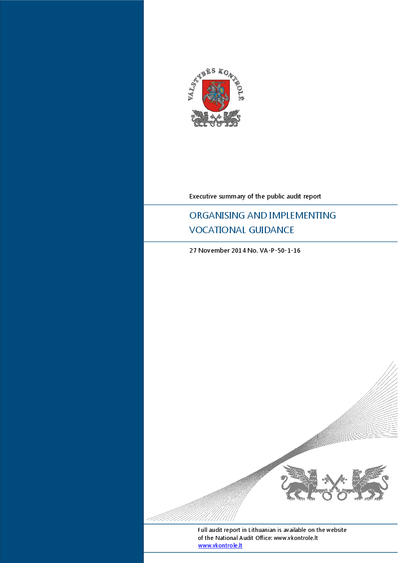 Organising and implementing vocational guidance
