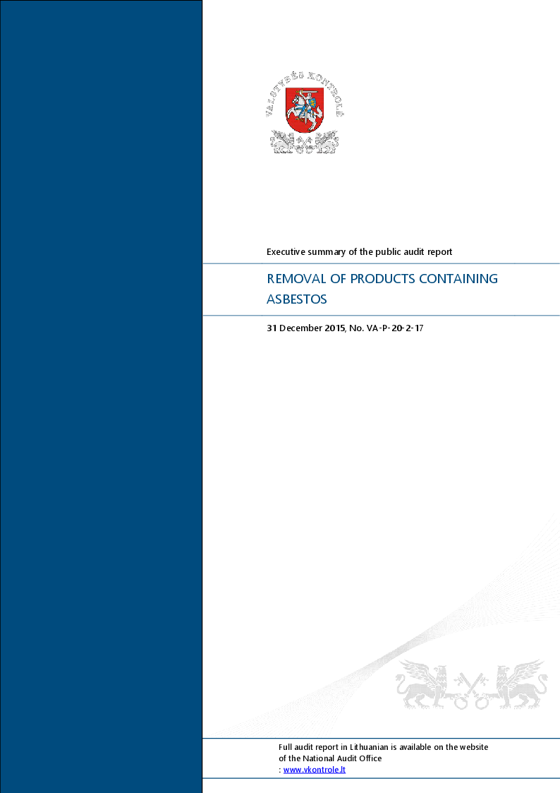Removal of Products Containing Asbestos