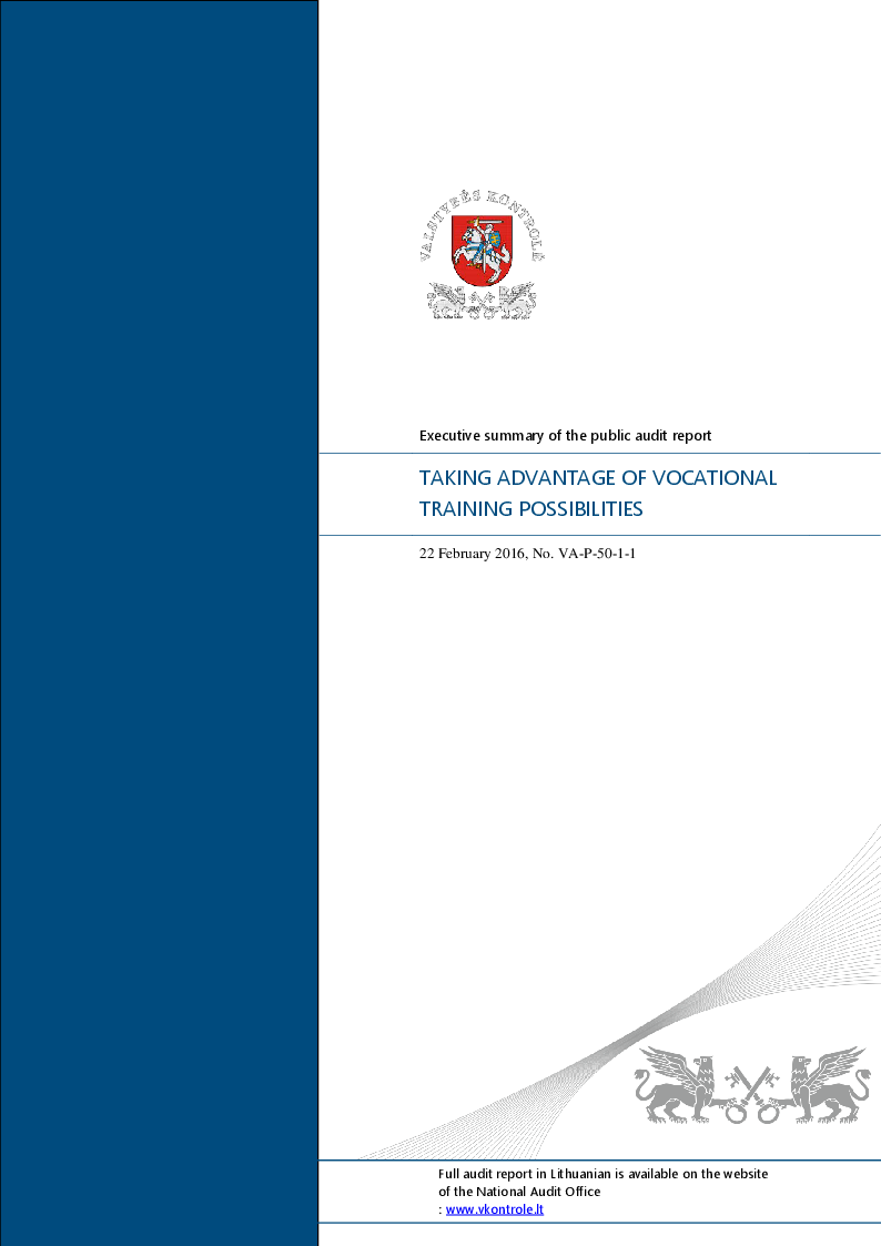 Taking Advantage of Vocational Training Possibilities