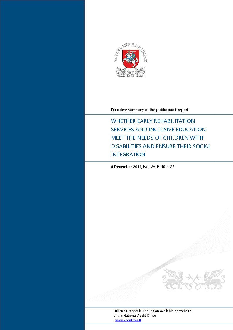 Whether Early Rehabilitation Services and Inclusive Education Meet the Needs of Children with Disabilities and Ensure their Social Integration