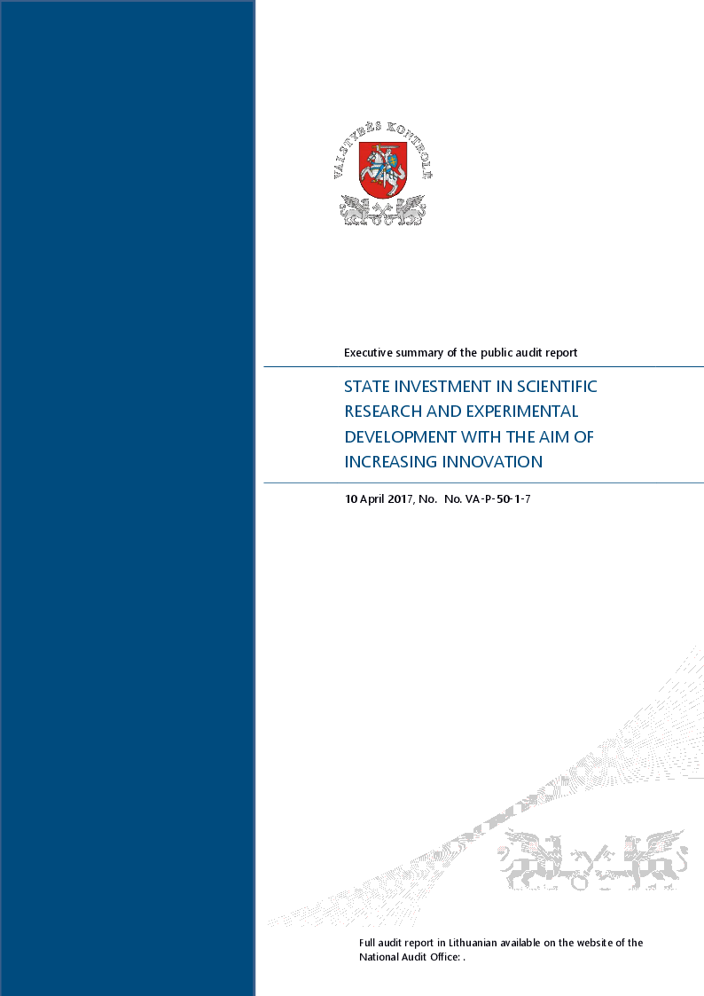 State Investment in Scientific Research and Experimental Development with the aim of increasing innovation