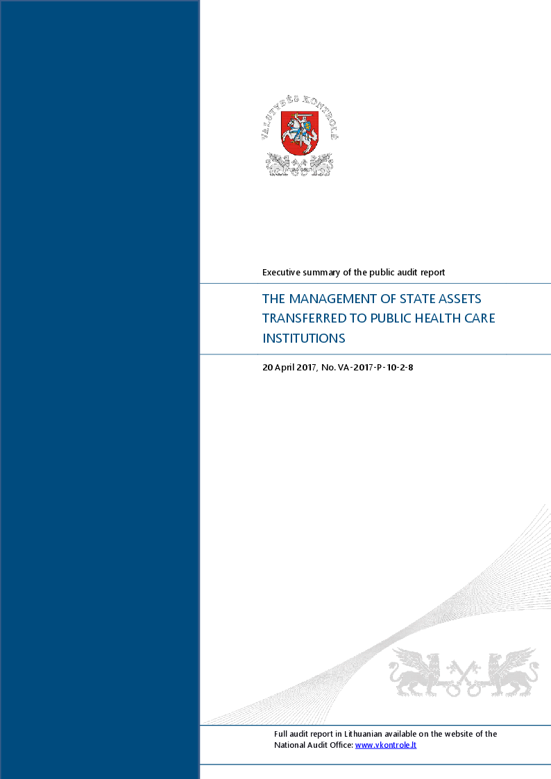 The Management of State Assets transferred to public health care institutions