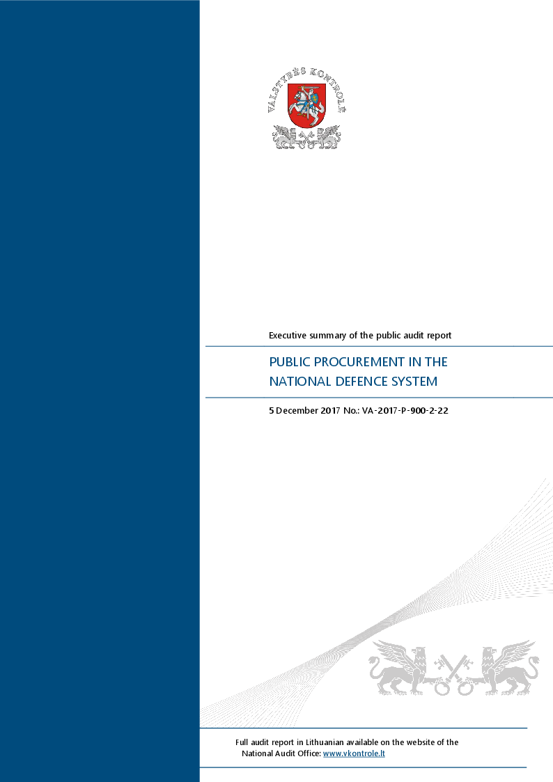 Public Procurement in the National Defence System