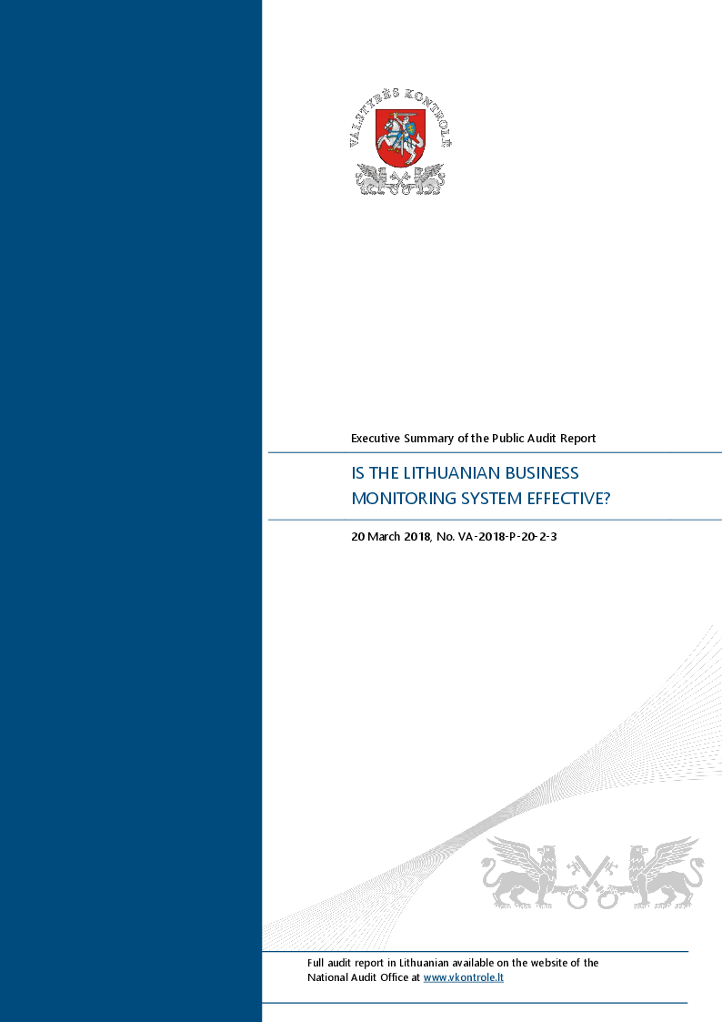 Is the Lithuanian Business Monitoring System Effective?
