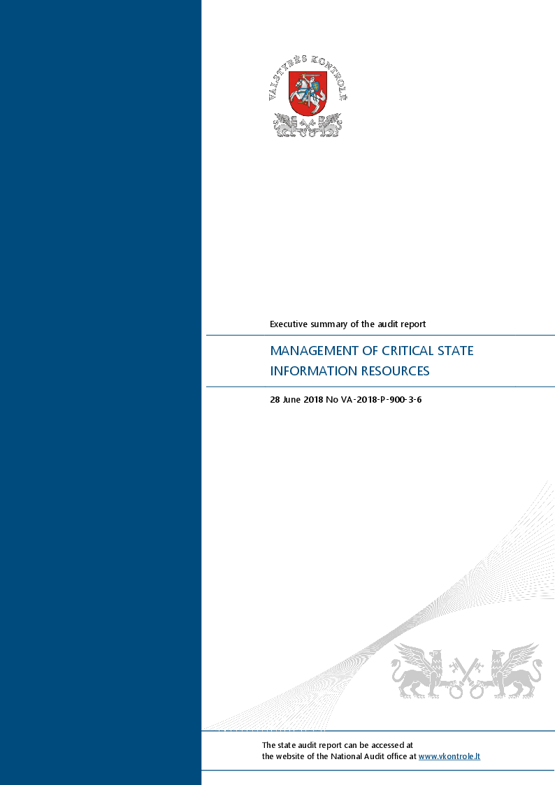 Management of Critical State Information Resources