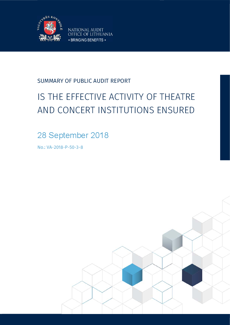 Is the Effective Activity of Theatre and Concert Institutions Ensured