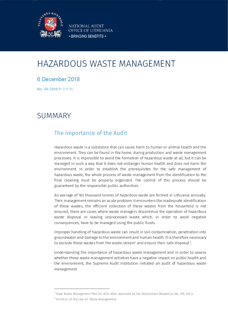Hazardous waste management