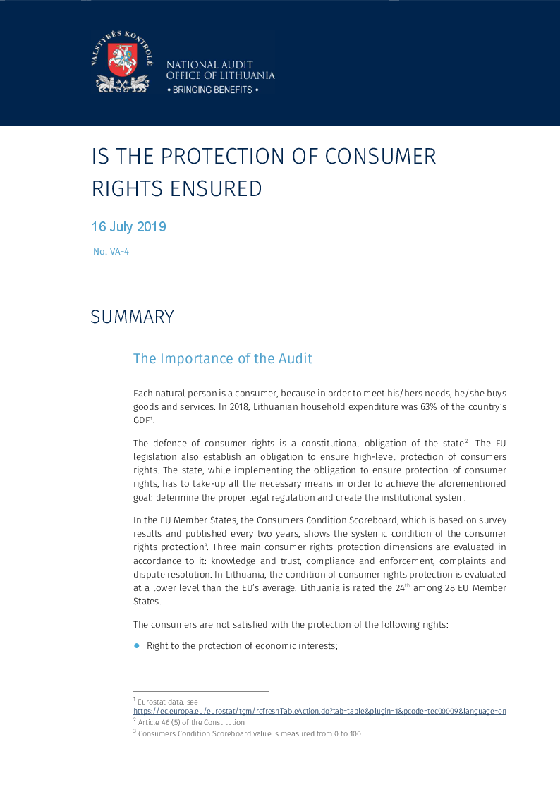 Is the Protection of Consumer Rights Ensured