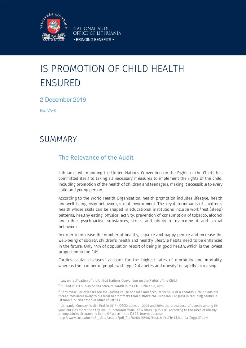 Is Promotion of Child Health Ensured