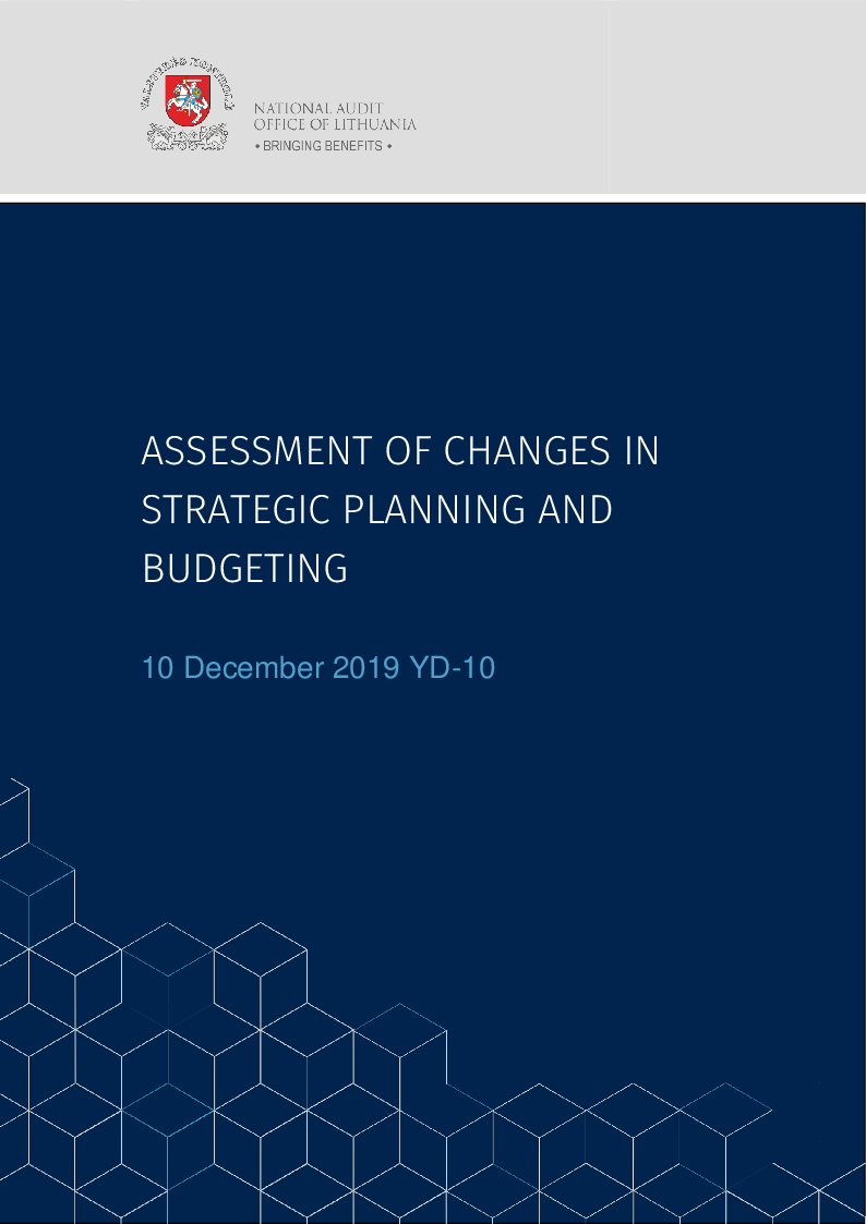 Assessment of Changes in Strategic Planning and Budgeting