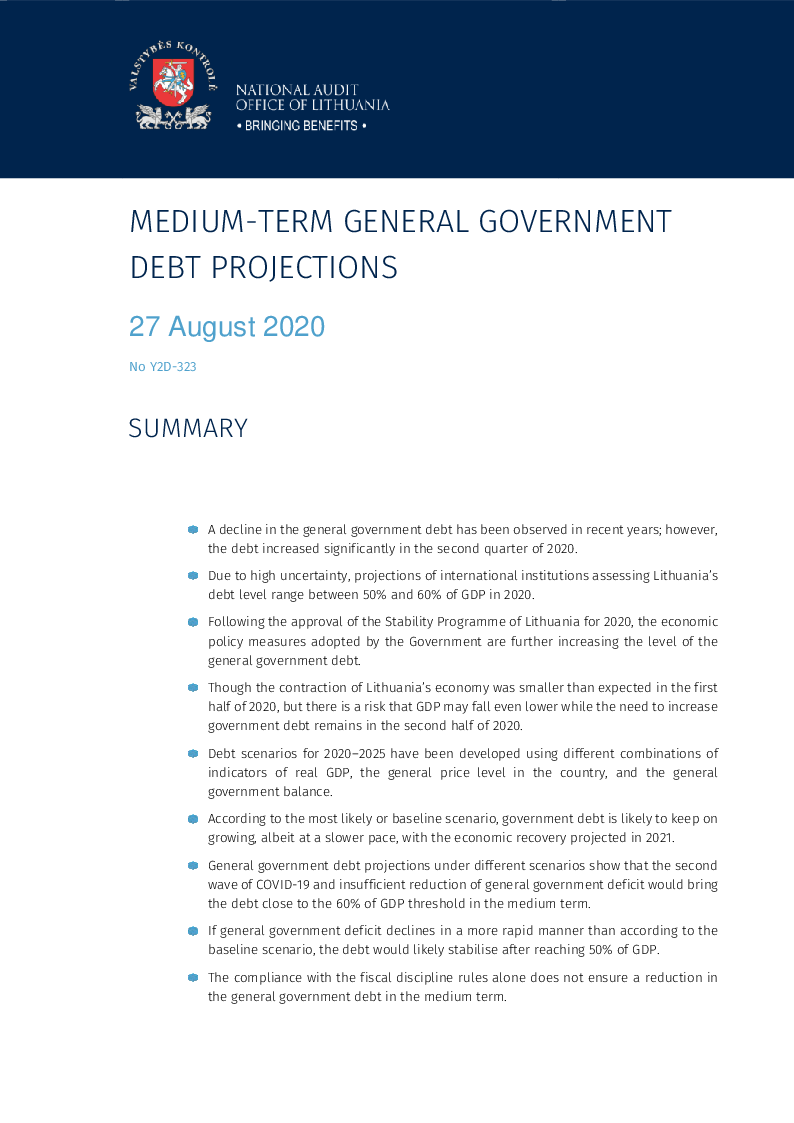 Medium-term General Government Debt Projections