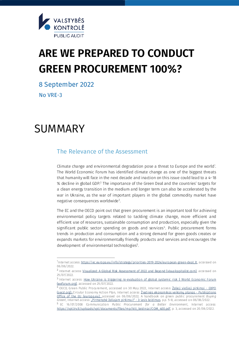 Are we prepared to conduct green procurement 100%?