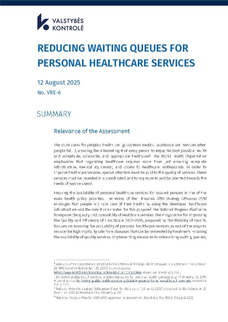 Reducing waiting queues for personal healthcare services