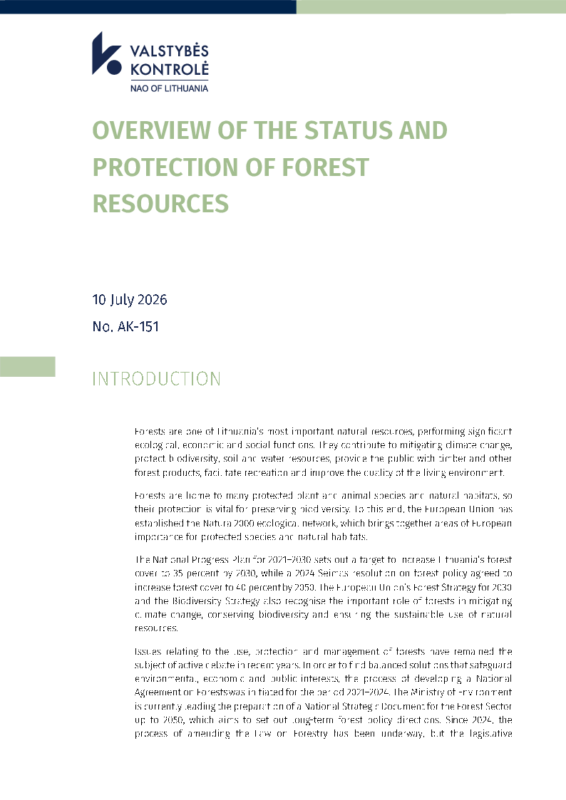 Overview of the Status and Protection of Forest Resources