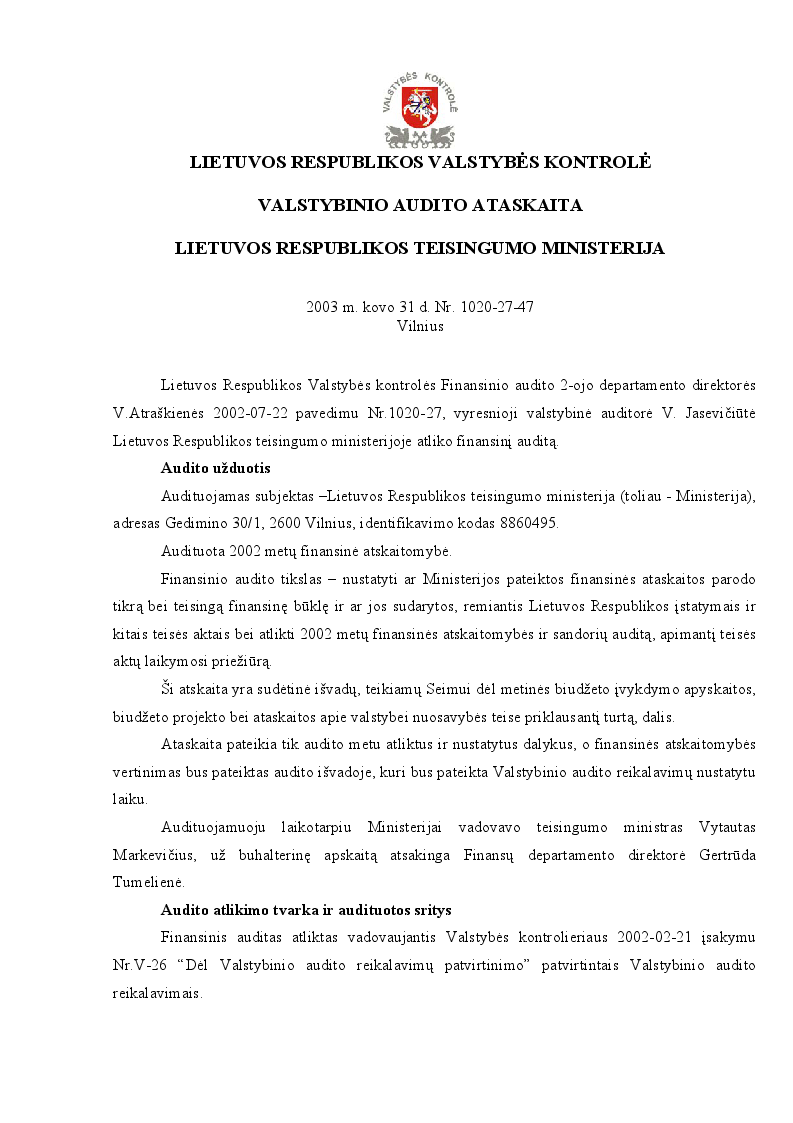 Lietuvos Respublikos teisingumo ministerija