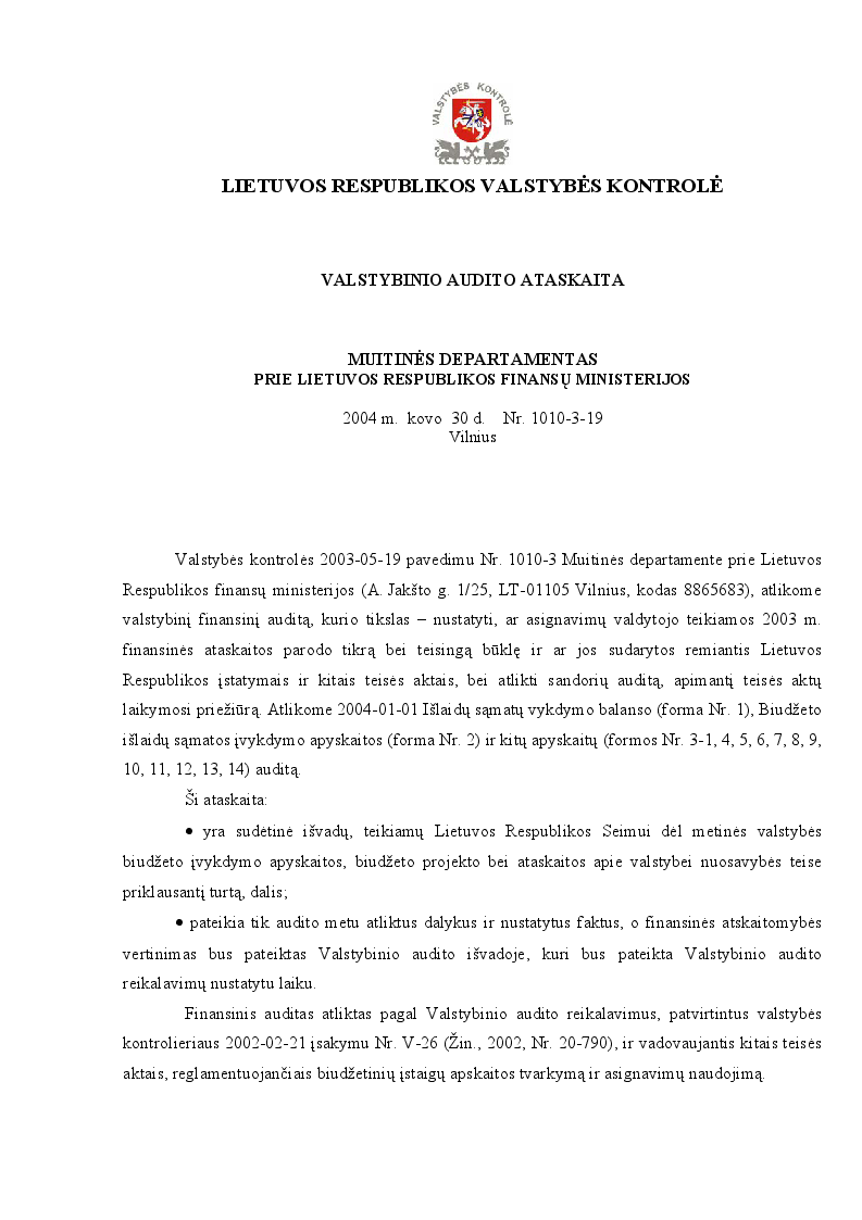 Muitinės departamentas prie Lietuvos Respublikos finansų ministerijos
