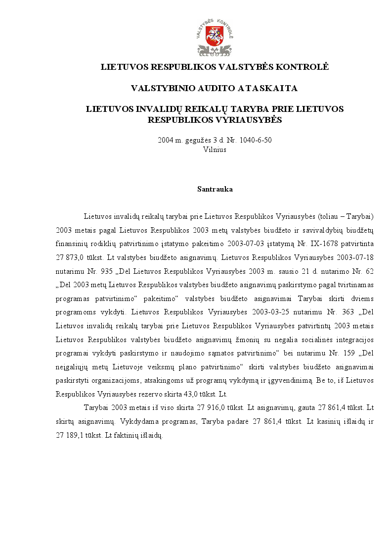 Lietuvos Invalidų reikalų taryba prie Lietuvos Respublikos Vyriausybės