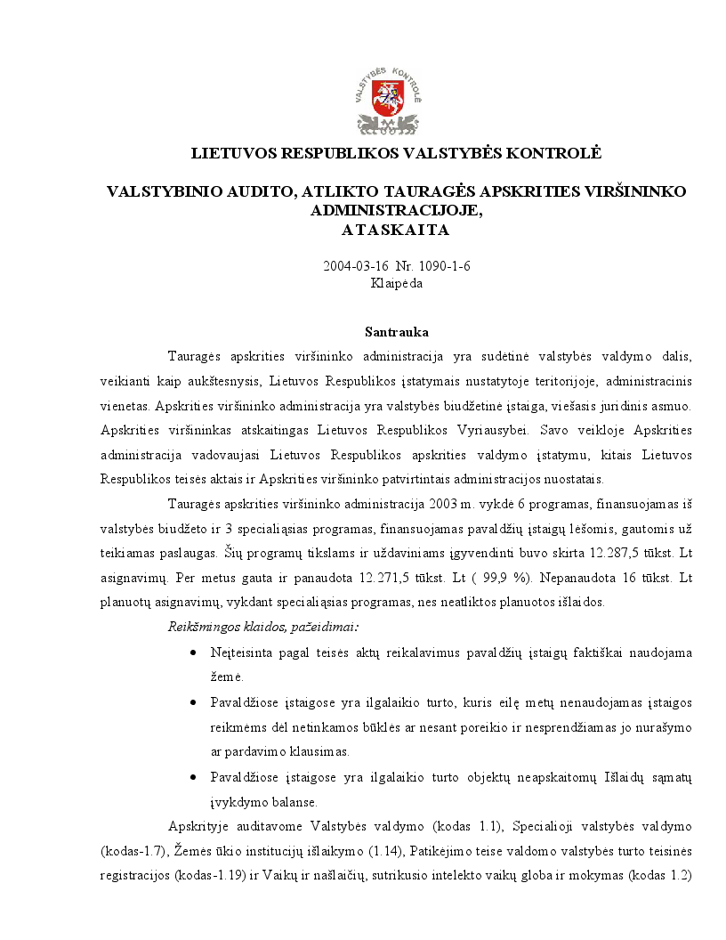 Tauragės apskrities viršininko administracija