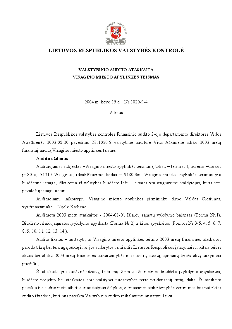 Visagino miesto apylinkės teismas