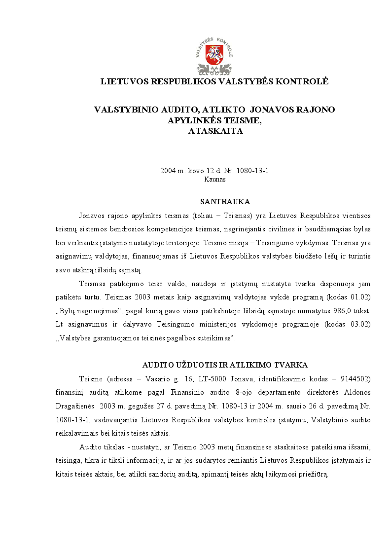 Jonavos rajono apylinkės teismas