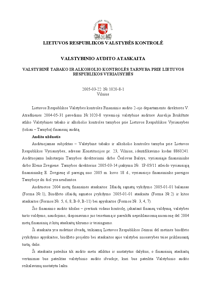 Valstybinė tabako ir alkoholio kontrolės tarnyba prie Lietuvos Respublikos Vyriausybės