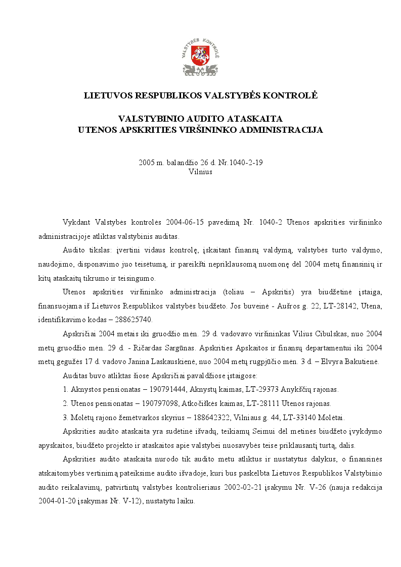 Utenos apskrities viršininko administracija