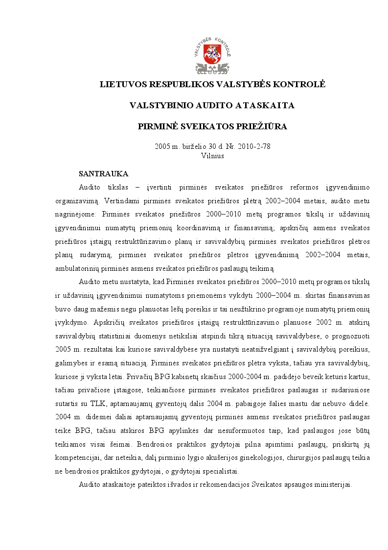 Pirminė sveikatos priežiūra