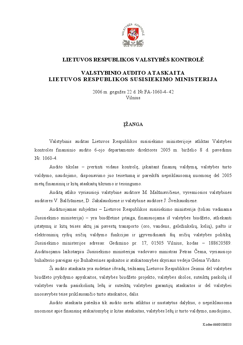 Lietuvos Respublikos susisiekimo ministerija