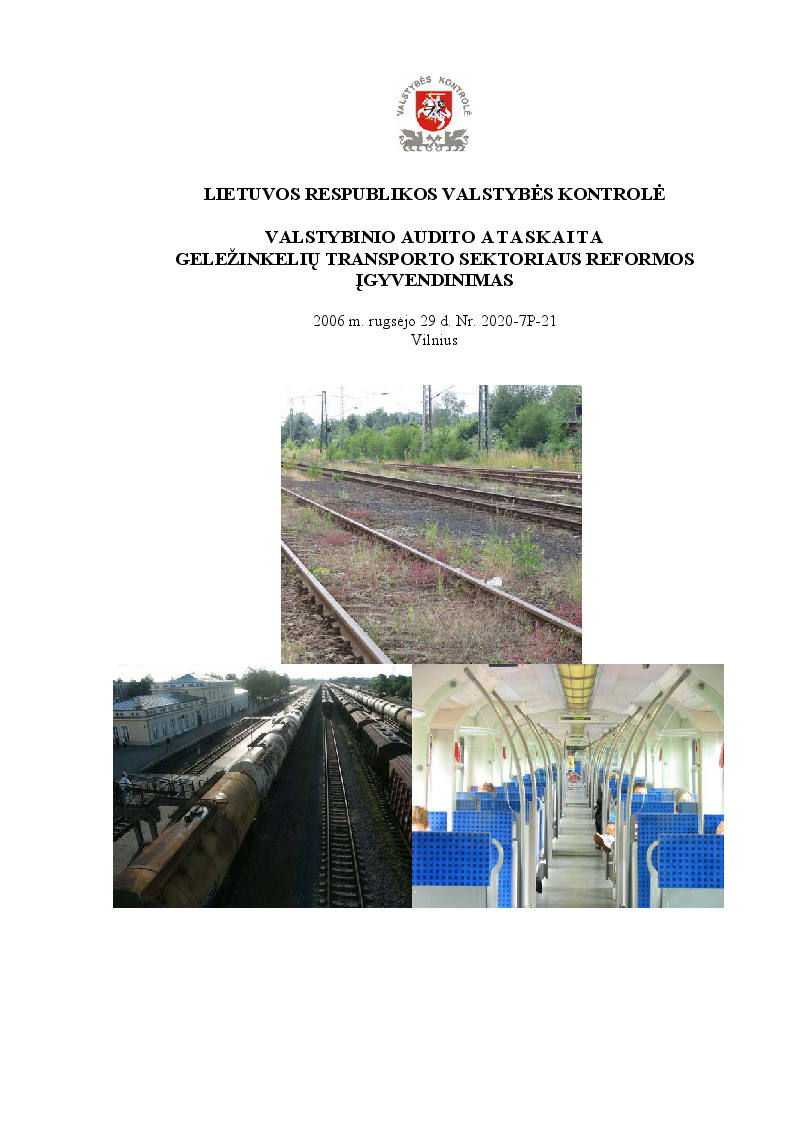 Geležinkelių transporto sektoriaus reformos įgyvendinimas