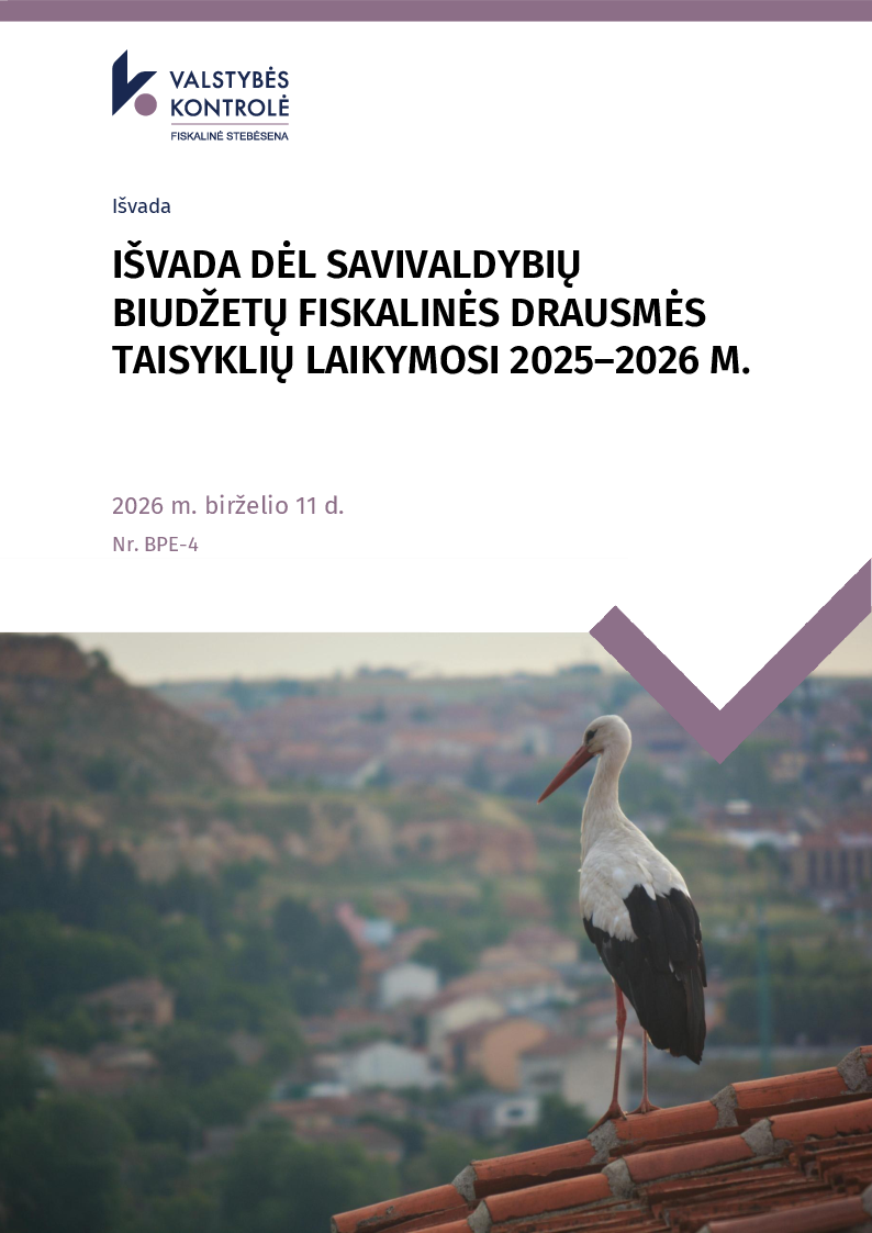 Išvada dėl savivaldybių biudžetų fiskalinės drausmės taisyklių laikymosi 2025–2026 m.
