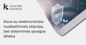 Iliustracija pranešimui spaudai Valstybės kontrolė: kova su elektroniniais nusikaltimais stiprėja, bet sisteminės spragos išlieka
