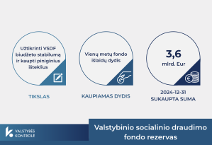 Iliustracija pranešimui spaudai Valstybės kontrolė: tinkamai neapibrėžtas 4,8 mlrd. Eur rezervų valdymas kelia rizikas fiskaliniam atsparumui
