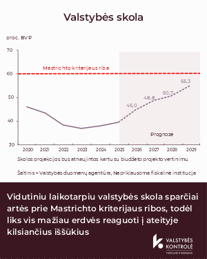 Iliustracija tinklaraščiui Valstybės skola artėja prie 60 proc. BVP: kokius sprendimus turime priimti šiandien?